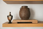 Marble Sculptural Lidded Jar--Black Gold Marble