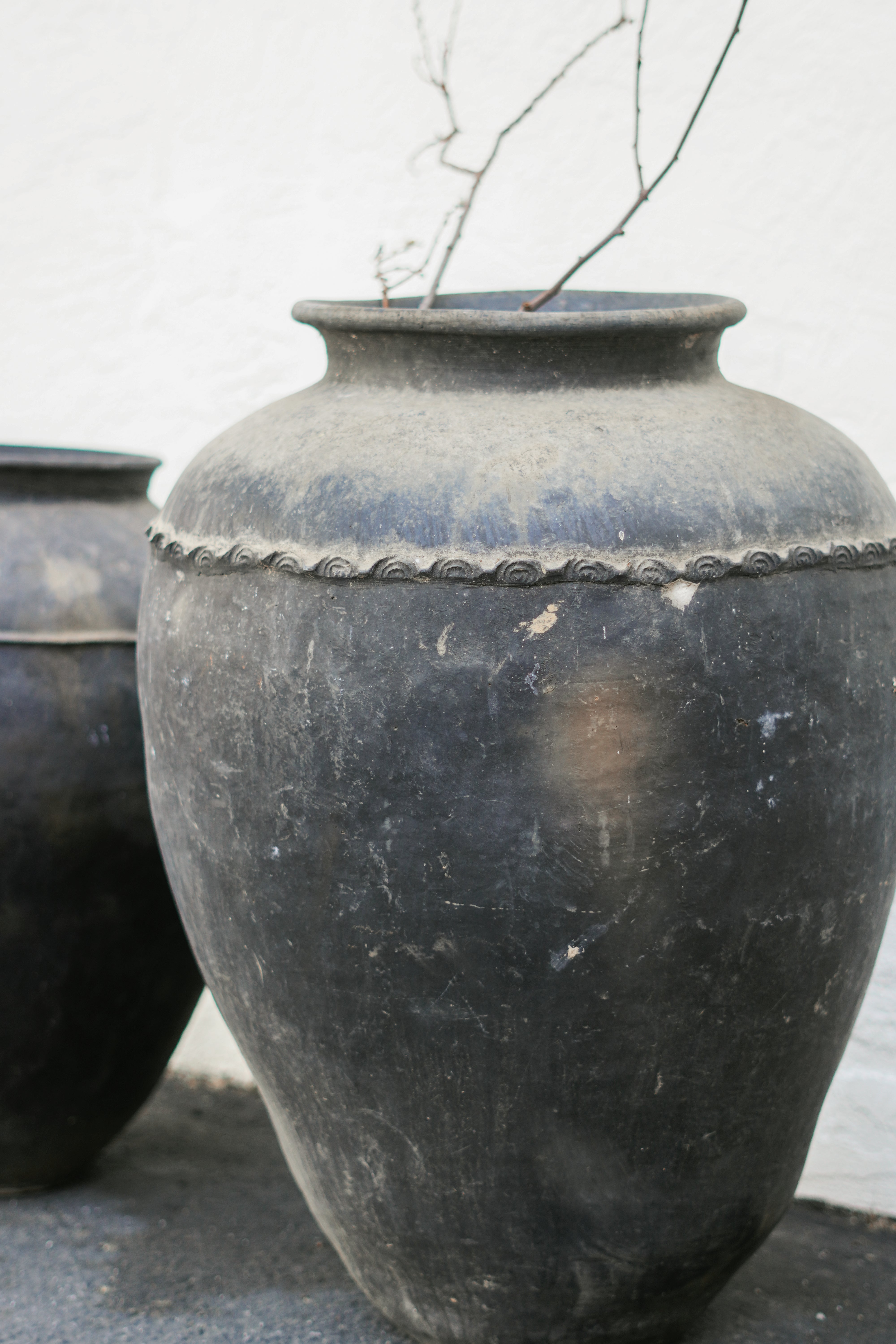 Very outlet large terracotta indoor planter. Wabi sabi pottery vase. Large terracotta primitive clay vessel.