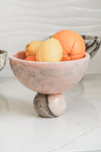 Large Viola Marble Serving Bowl