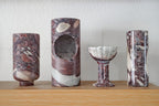 Calacatta Viola Marble Vases with Scalloped Edge--2 Sizes