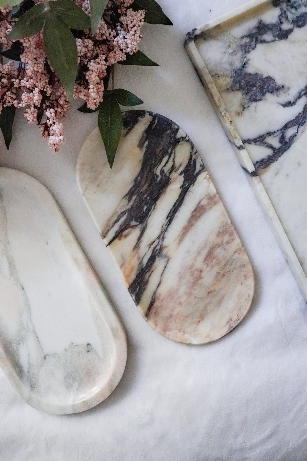Oval Marble Tray--Various Colors