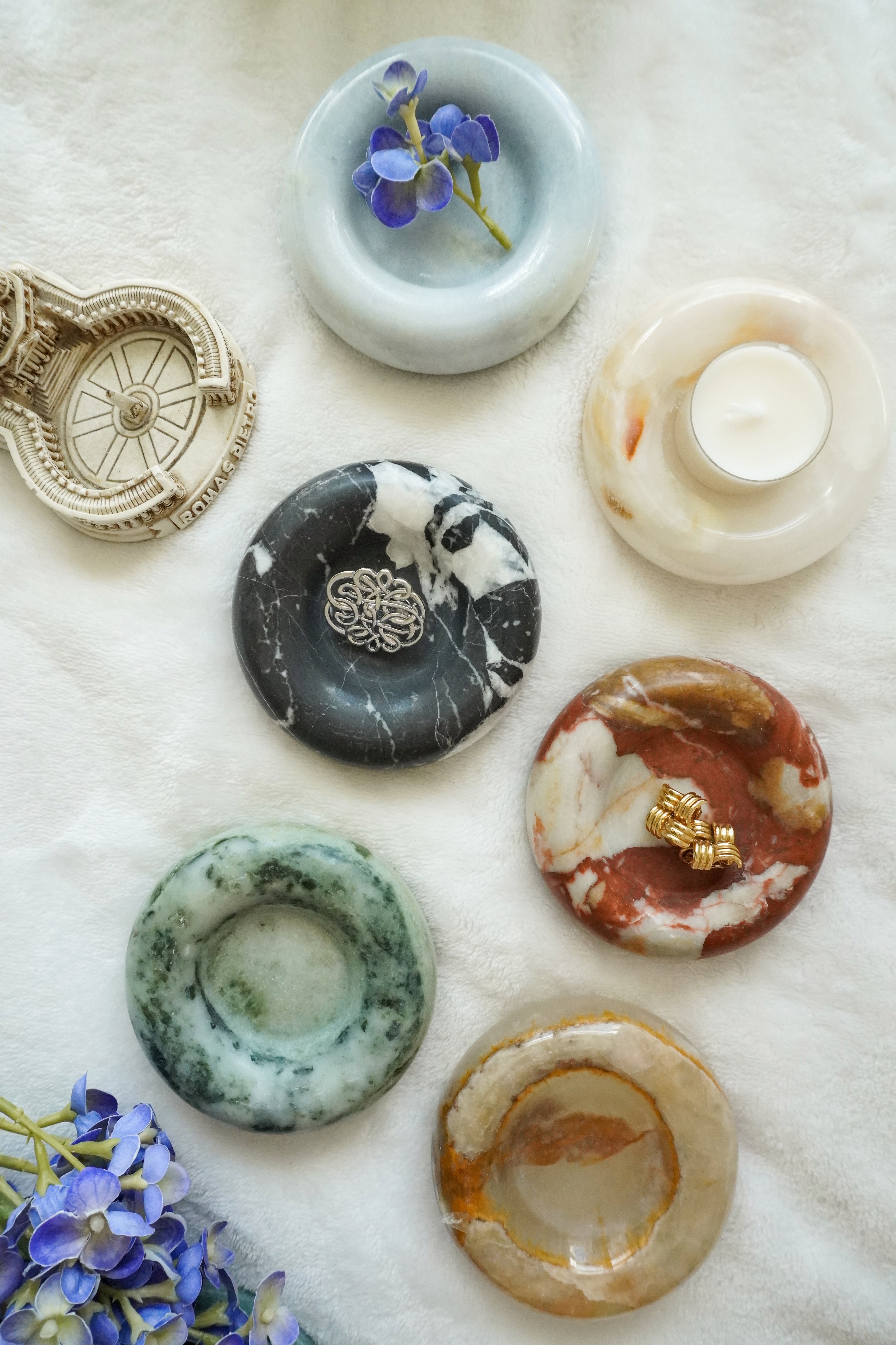 Small Marble Catchall Tray--Multiple Colors