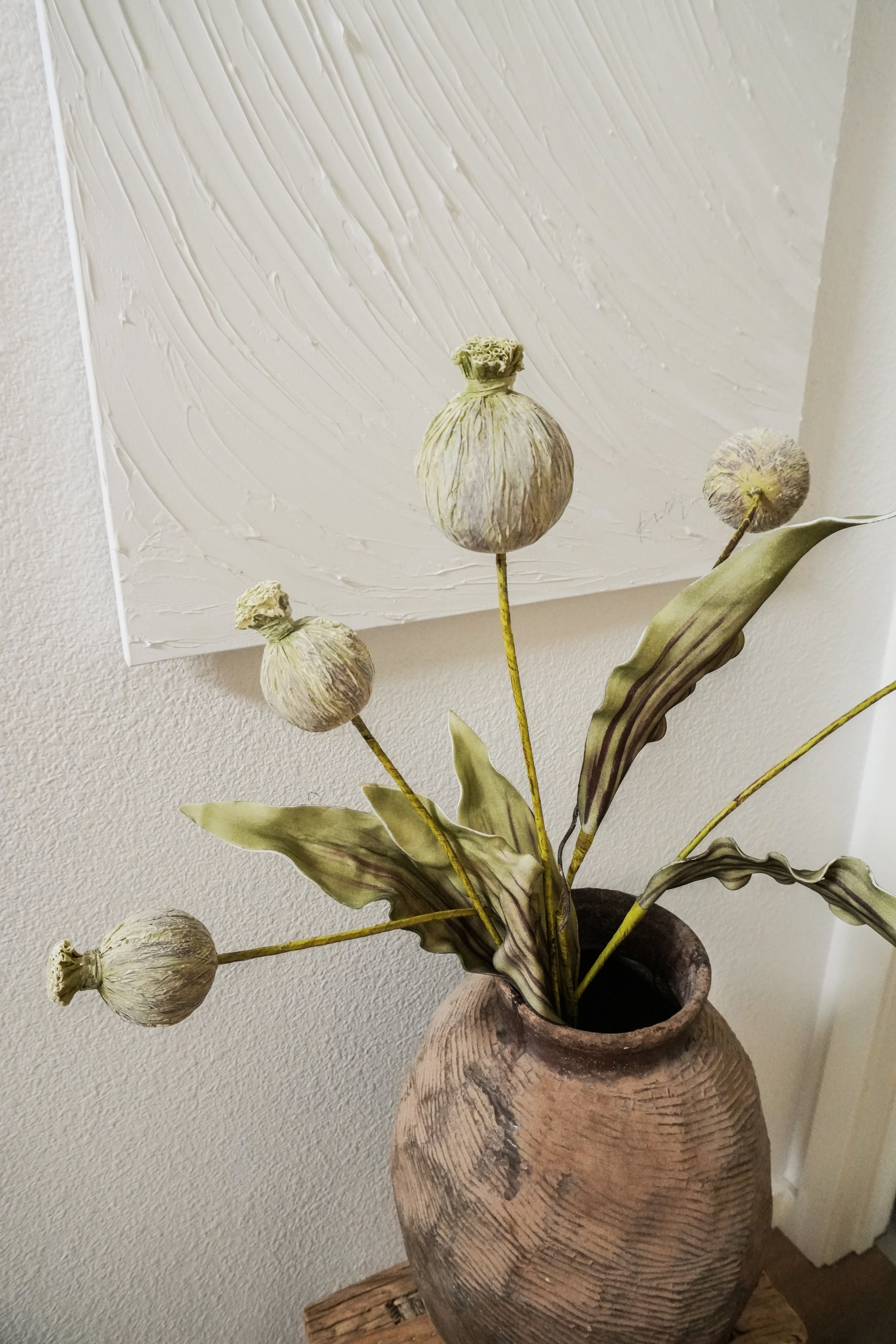 Artificial Poppy Seed Pod Stems