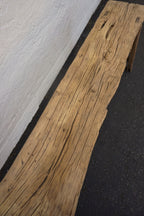 Vintage Wide Extra Long Bench Elm Wood
