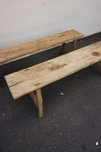 Vintage Wide Extra Long Bench Elm Wood