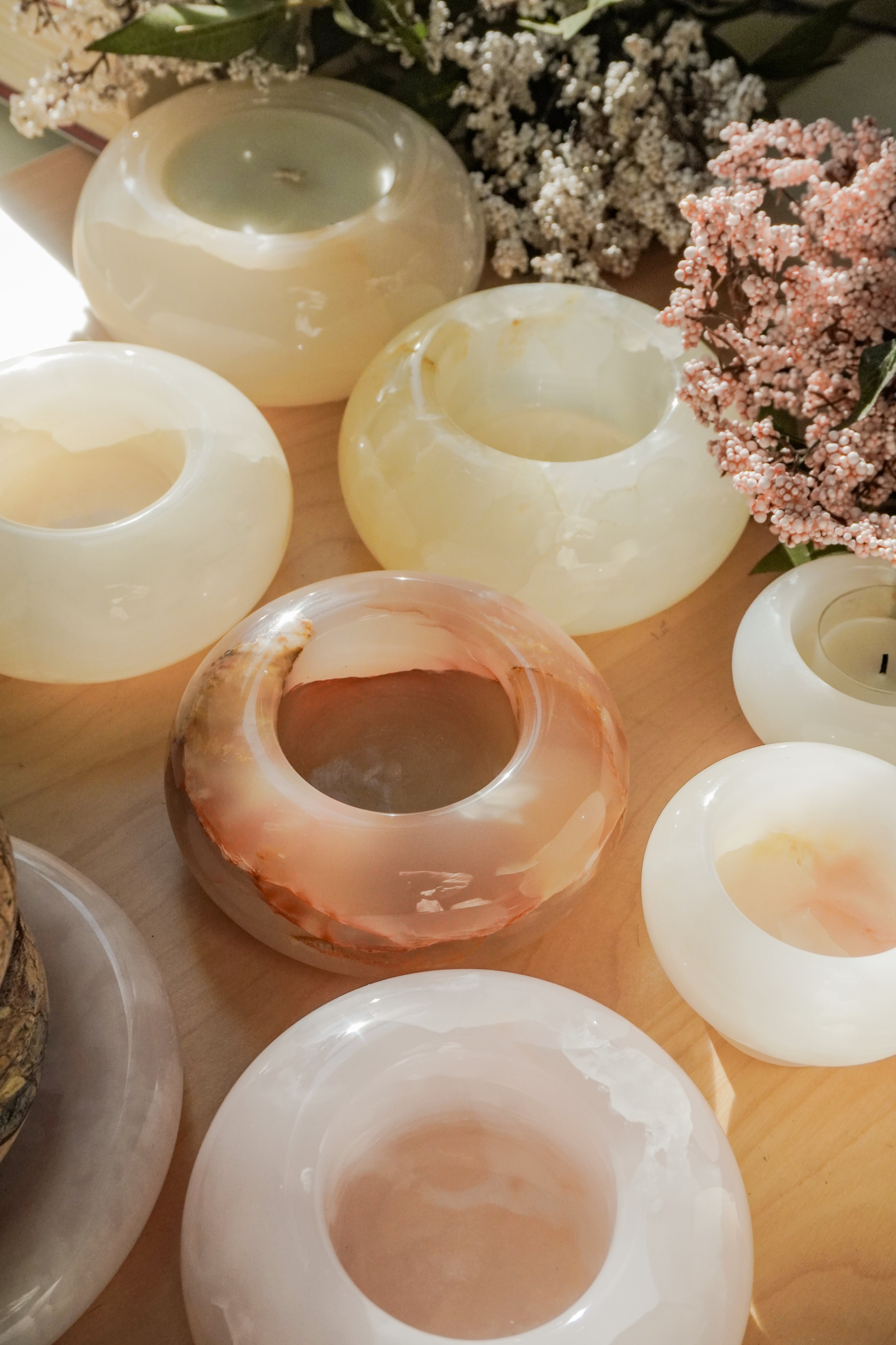 Large Catchall Onyx Candle Holder