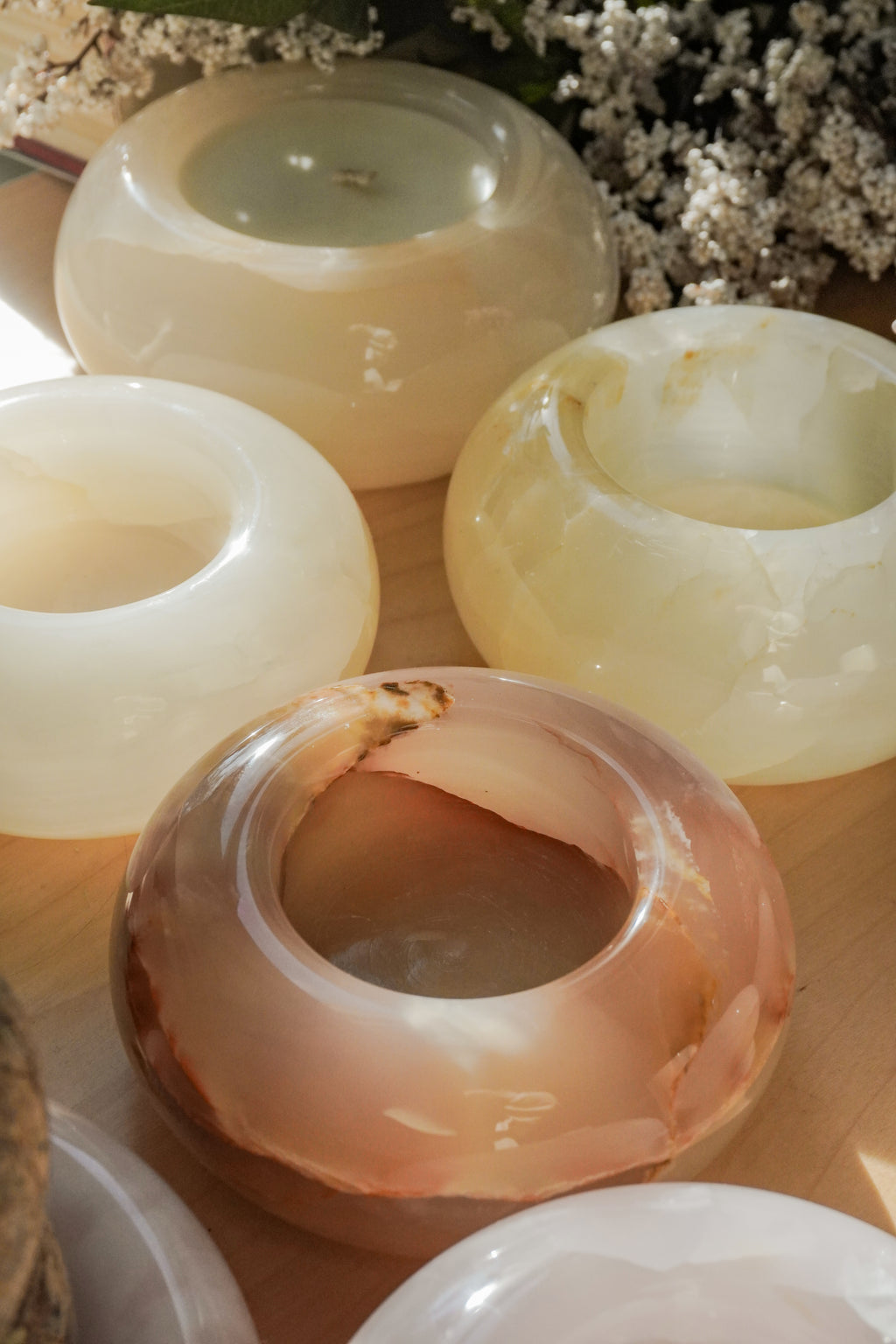 Large Catchall Onyx Candle Holder