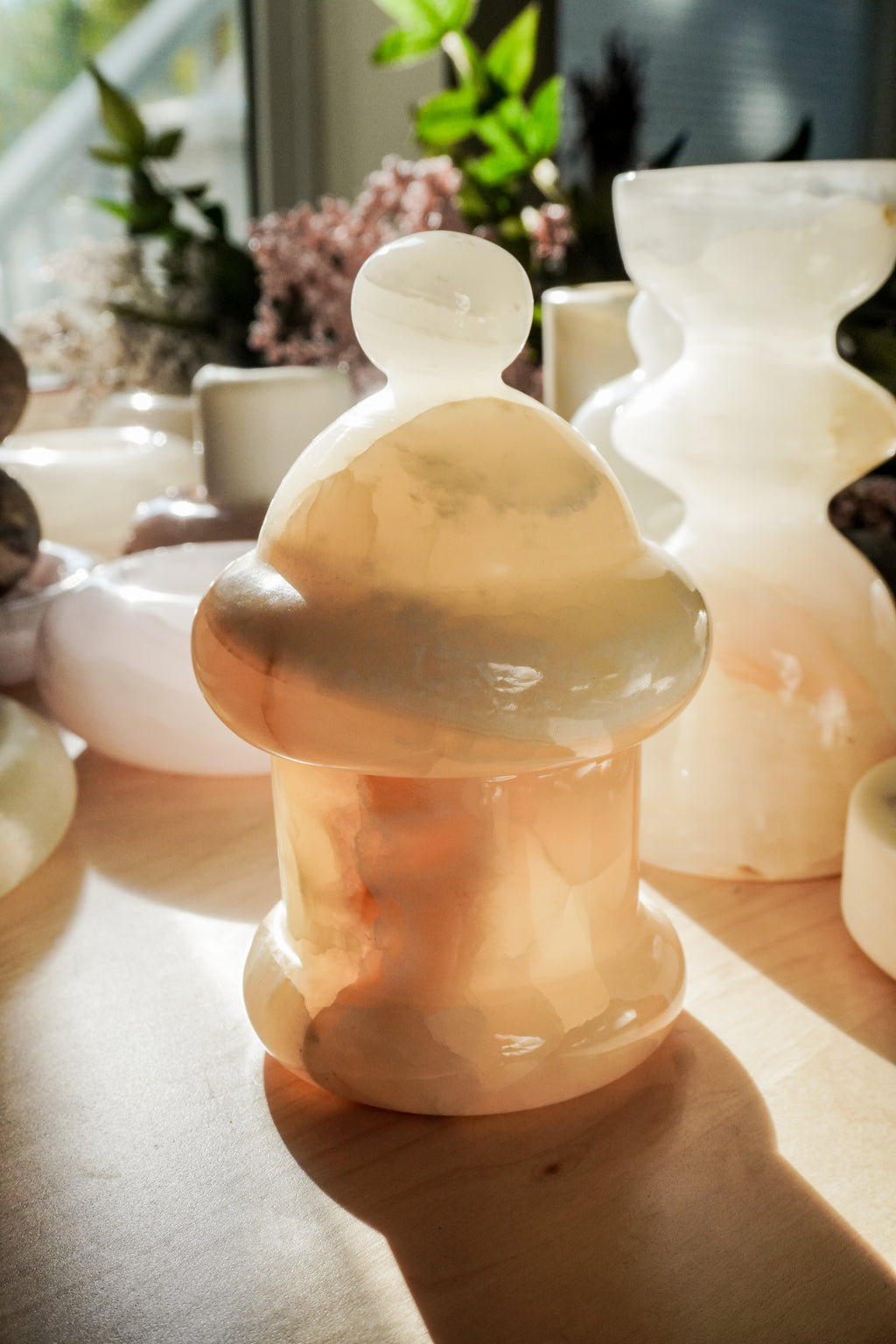 Versatile Stone Lidded Jar--Multiple Colors