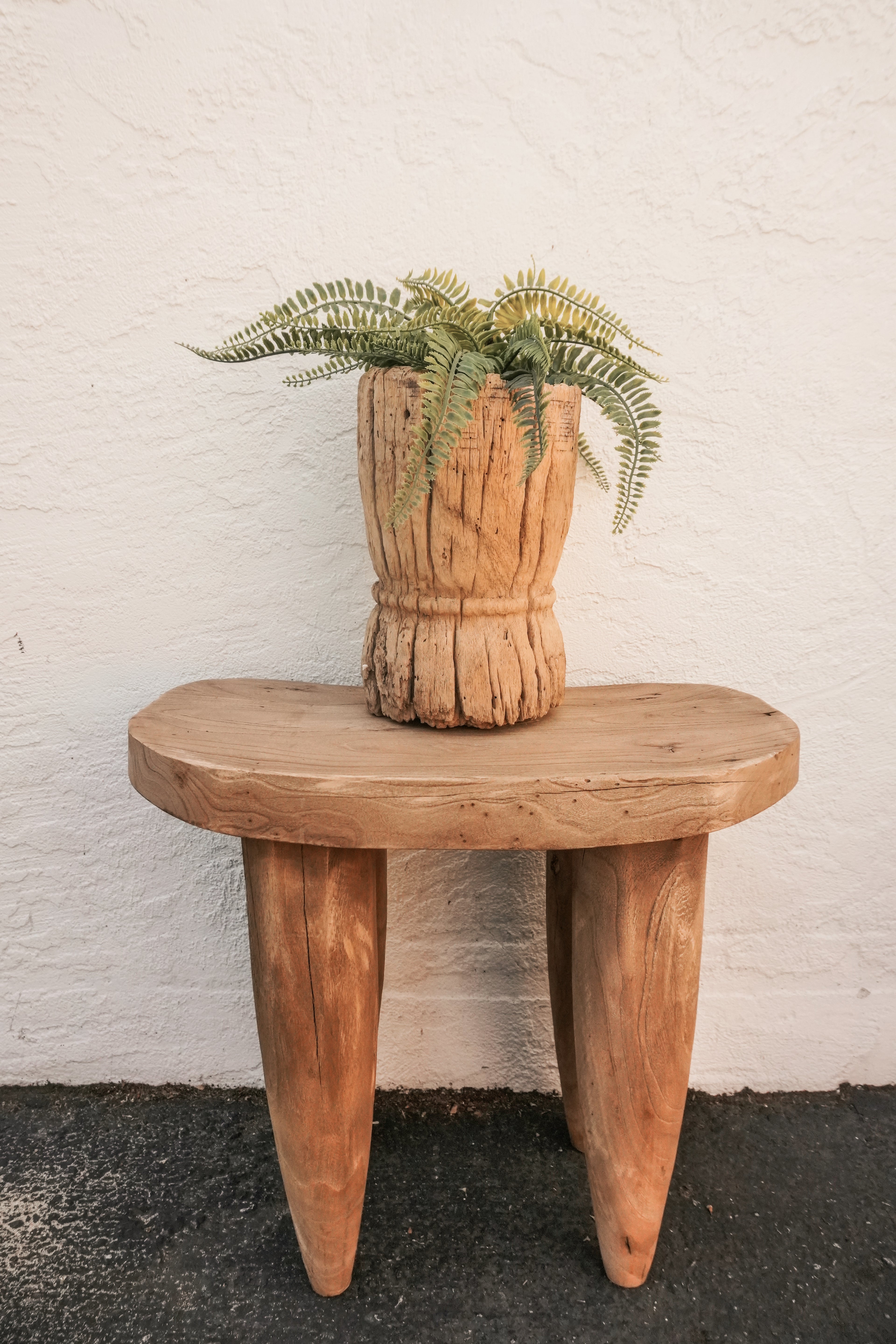 Senufo Stool Bench Side Table