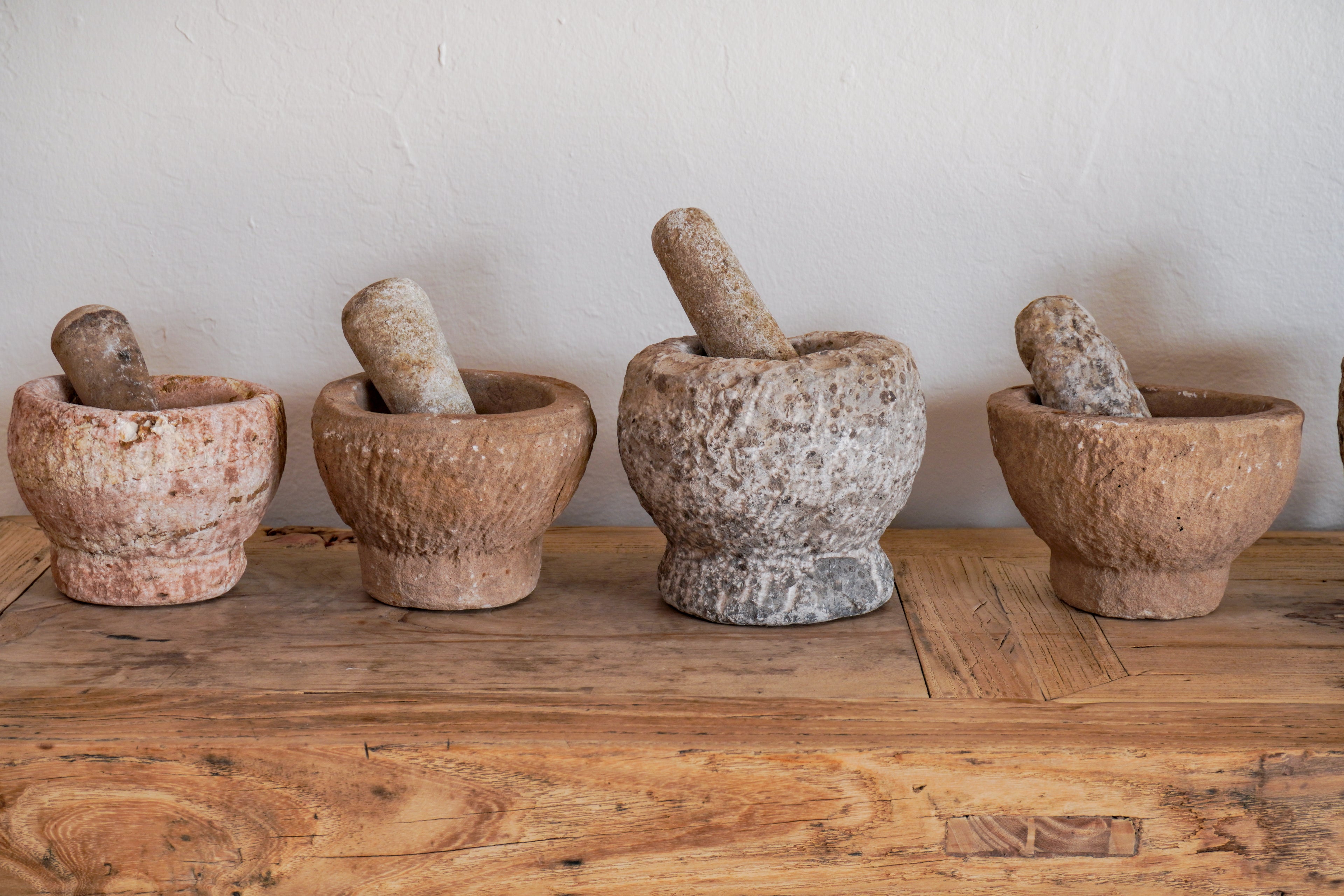Vintage Stone Mortar, Wabi-sabi Stone Grinder Bowl, Farmhouse Style Stone Bowl