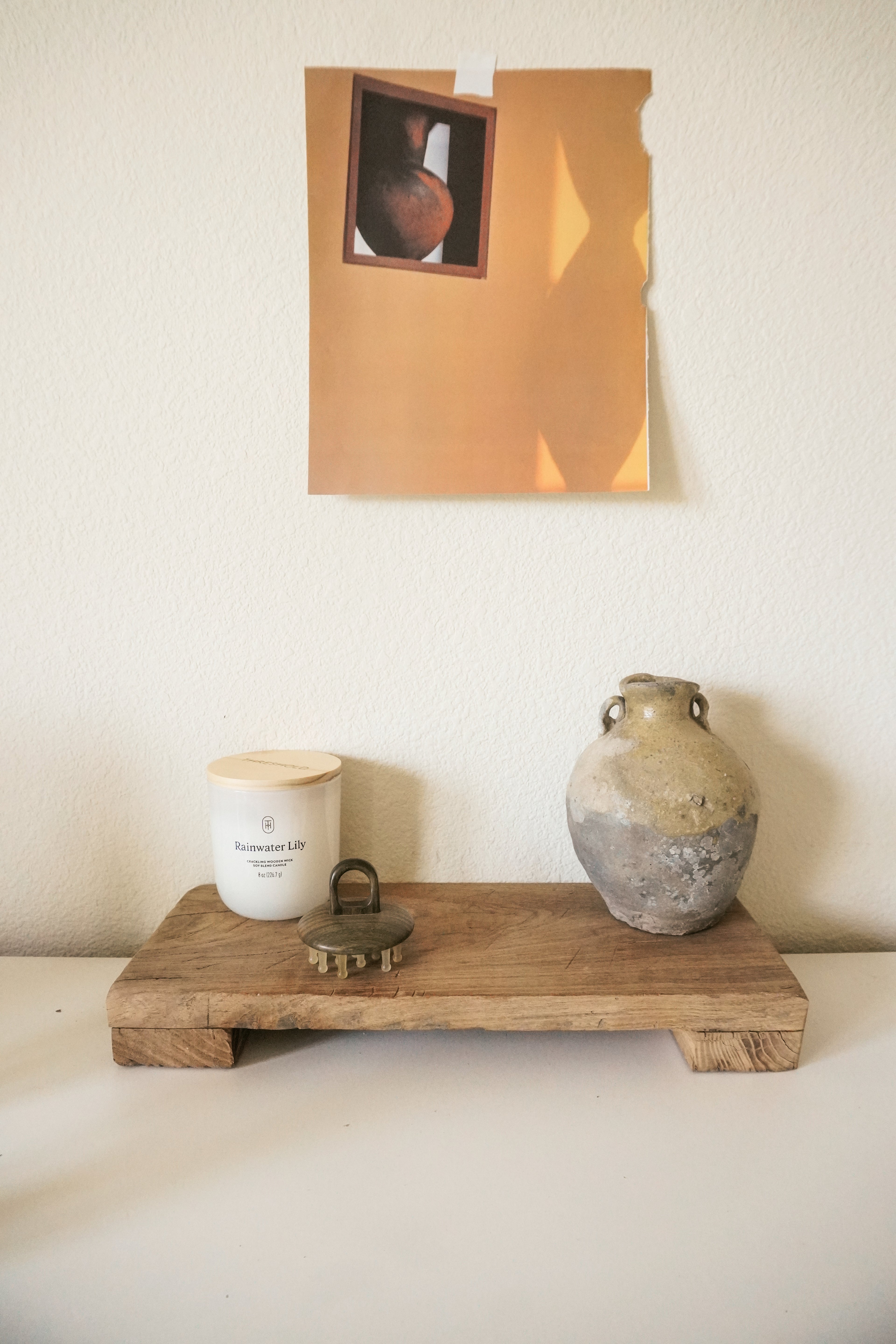Vintage Reclaimed Elm Wood Riser – Rustic Display Stand