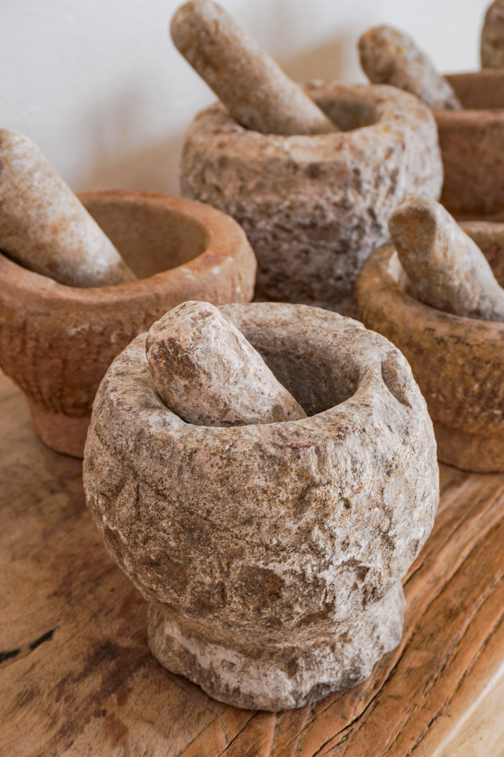 Vintage Stone Mortar, Wabi-sabi Stone Grinder Bowl, Farmhouse Style Stone Bowl