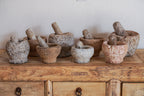 Vintage Stone Mortar, Wabi-sabi Stone Grinder Bowl, Farmhouse Style Stone Bowl