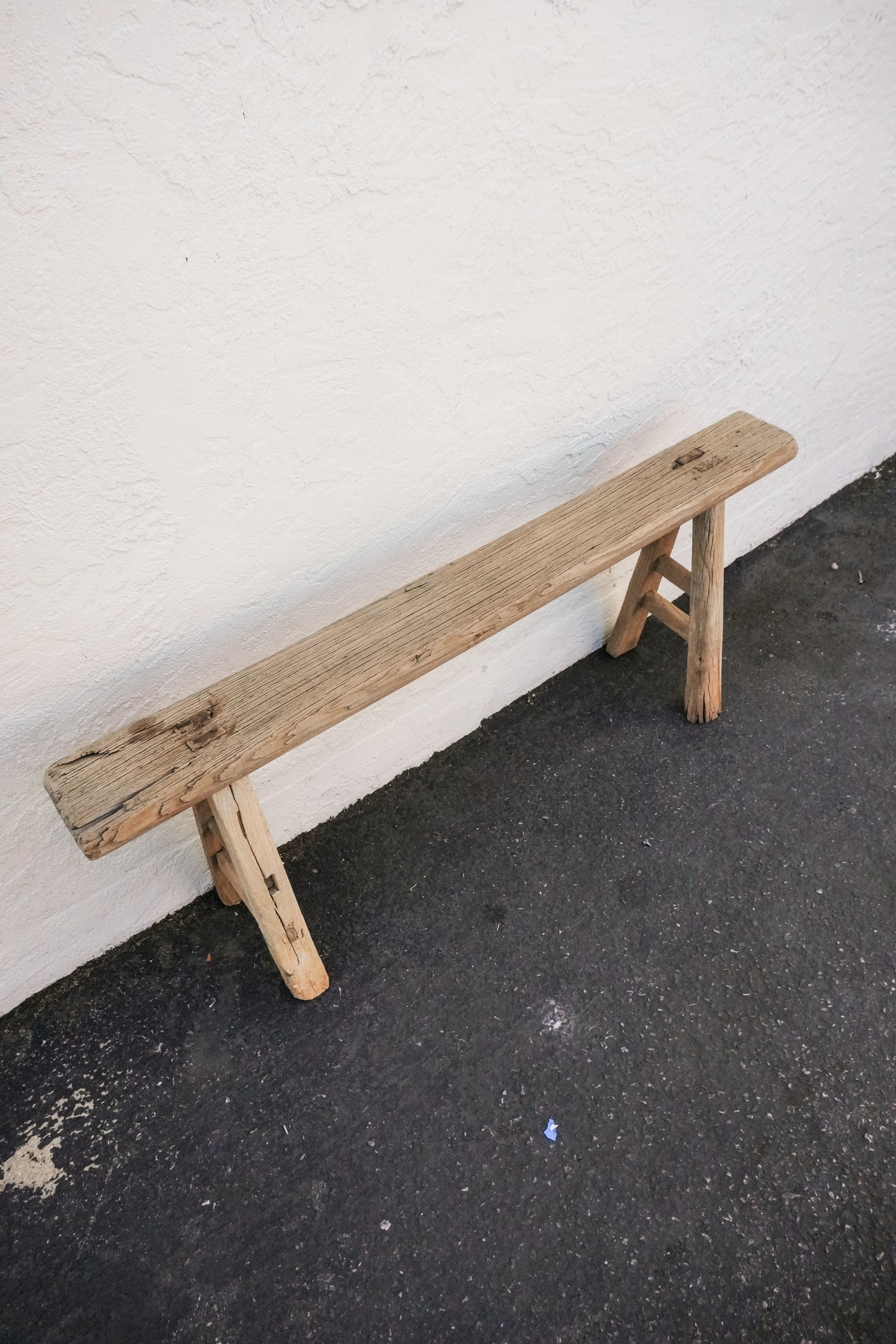 Vintage Wabi-Sabi Rustic Elm Wood Bench - Regular Size