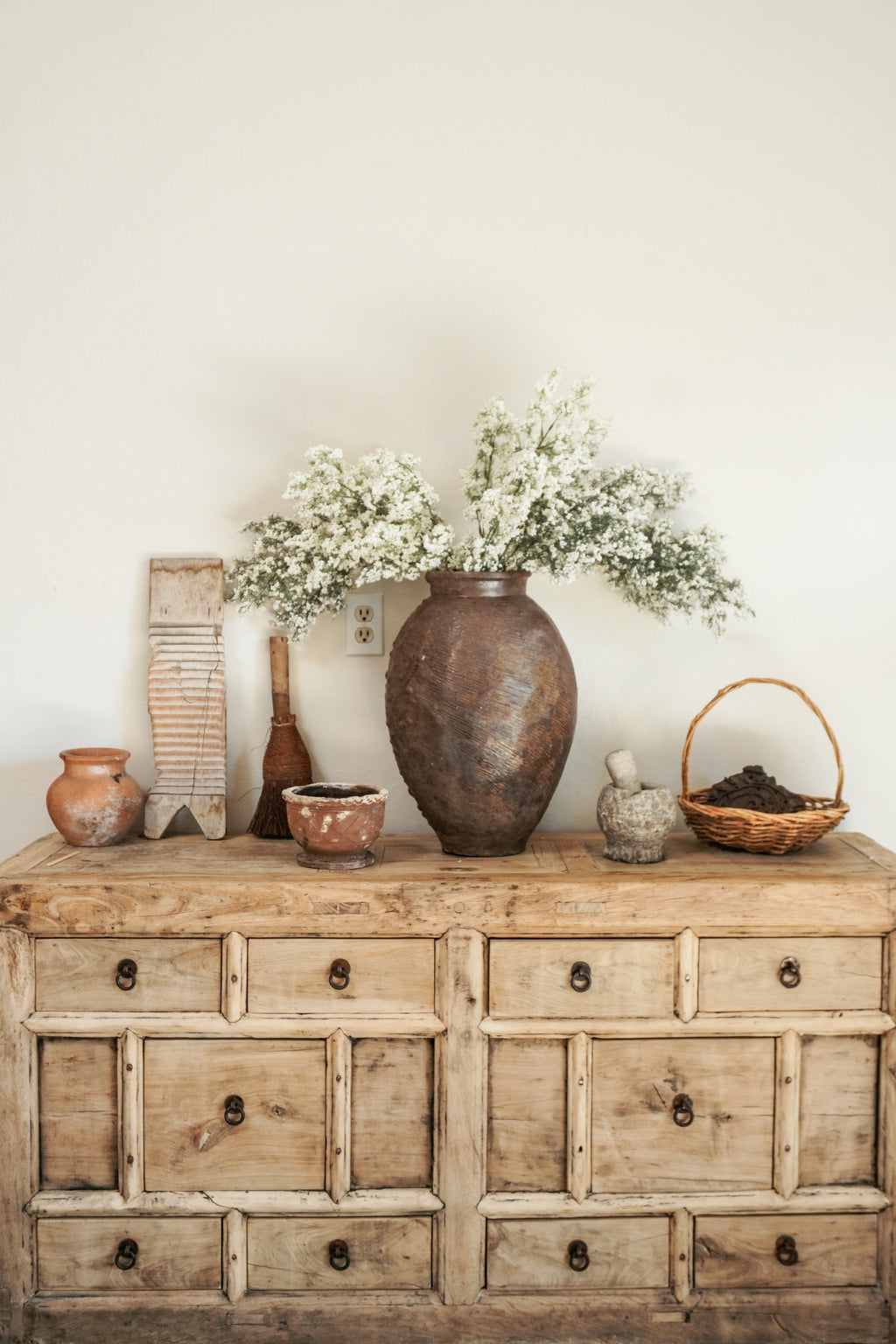 Vintage Chinese Grain Storage Cabinet Sideboard