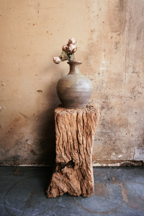 Antique Natural Tree Trunk Stool