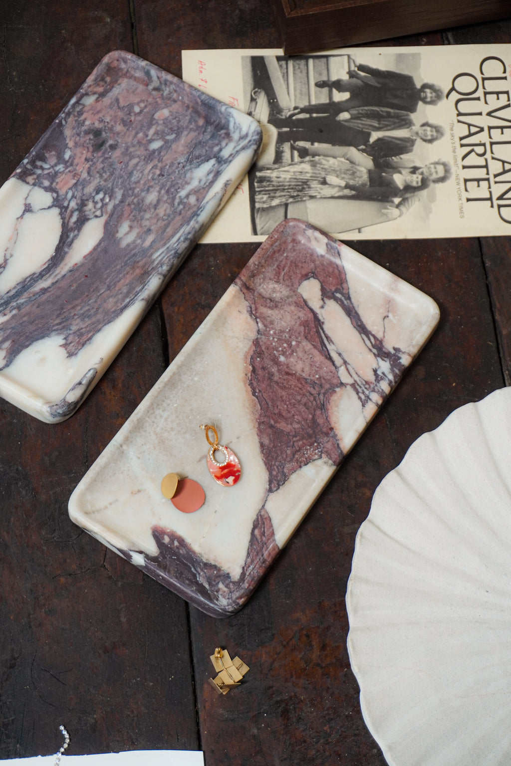 Rectangular Marble Tray-- Various Colors