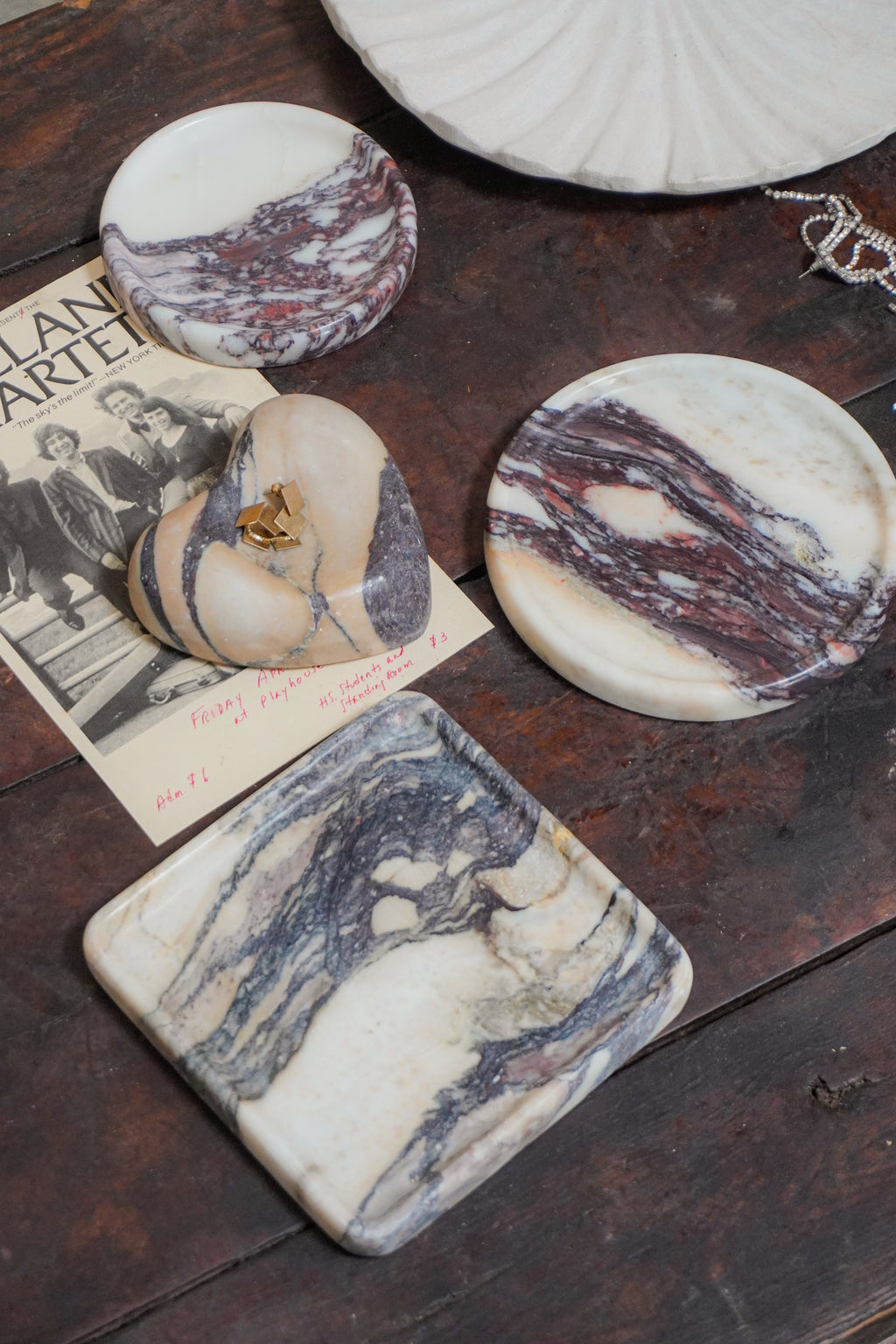 Calacatta Viola Marble Square Tray