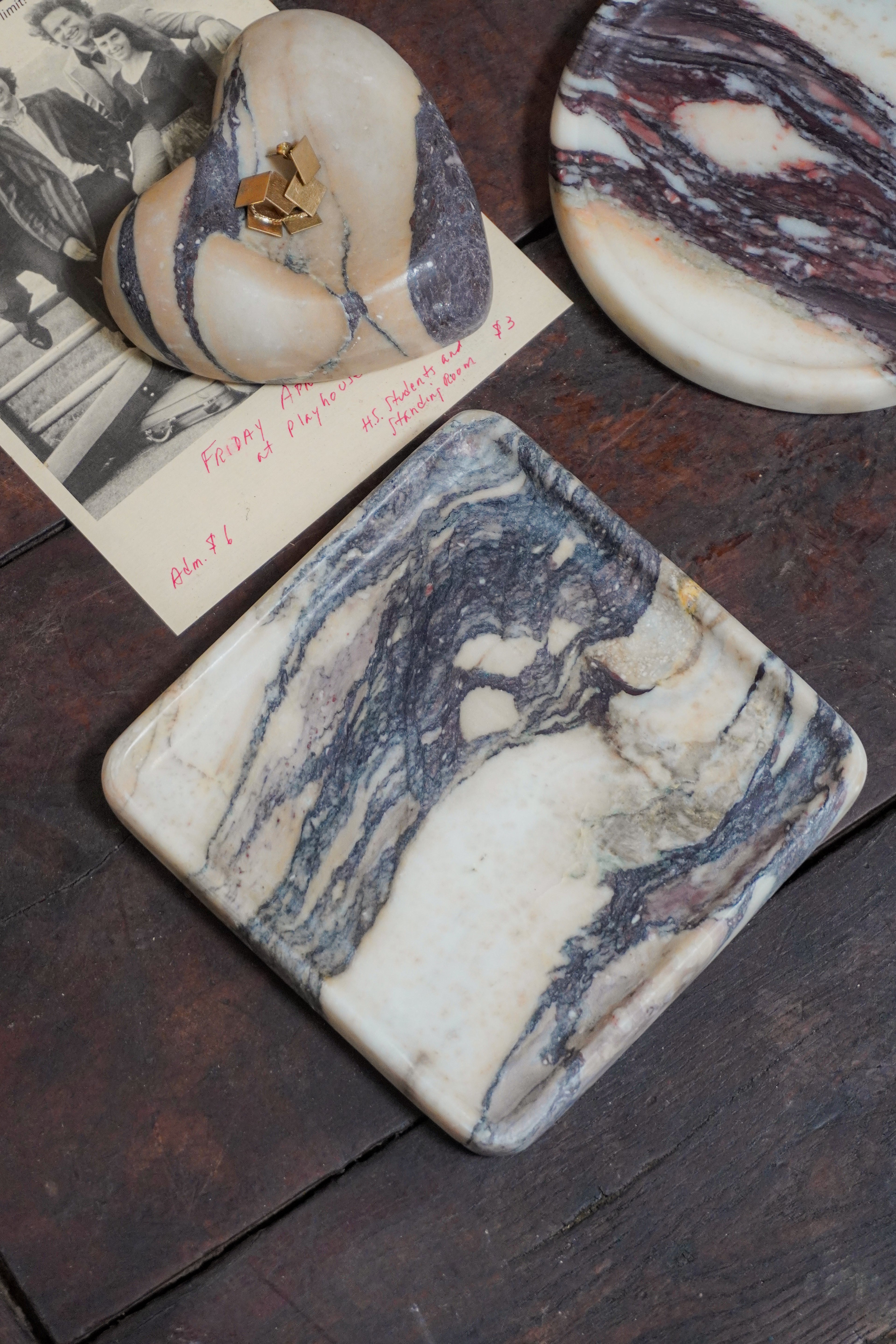 Calacatta Viola Marble Square Tray