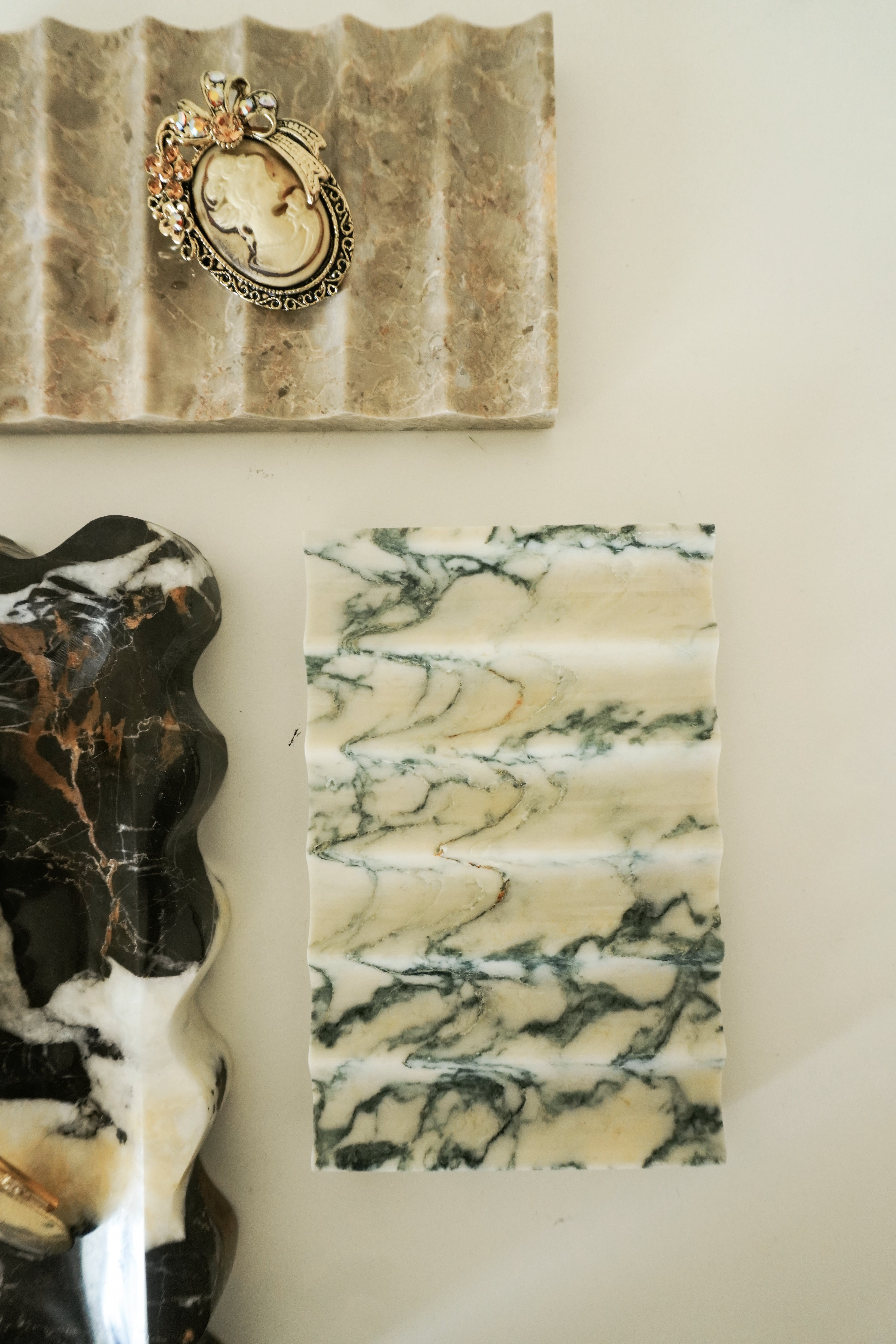Marble Soap Dish--Travertine and Marble