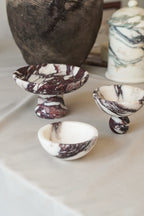 Calacatta Viola Marble Round Footed Bowl