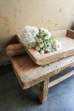 Vintage Wood Basin Large with Handle