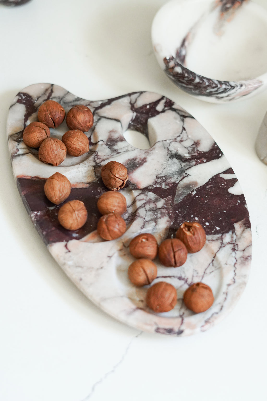 Italian Calacatta Viola Marble Palette Tray
