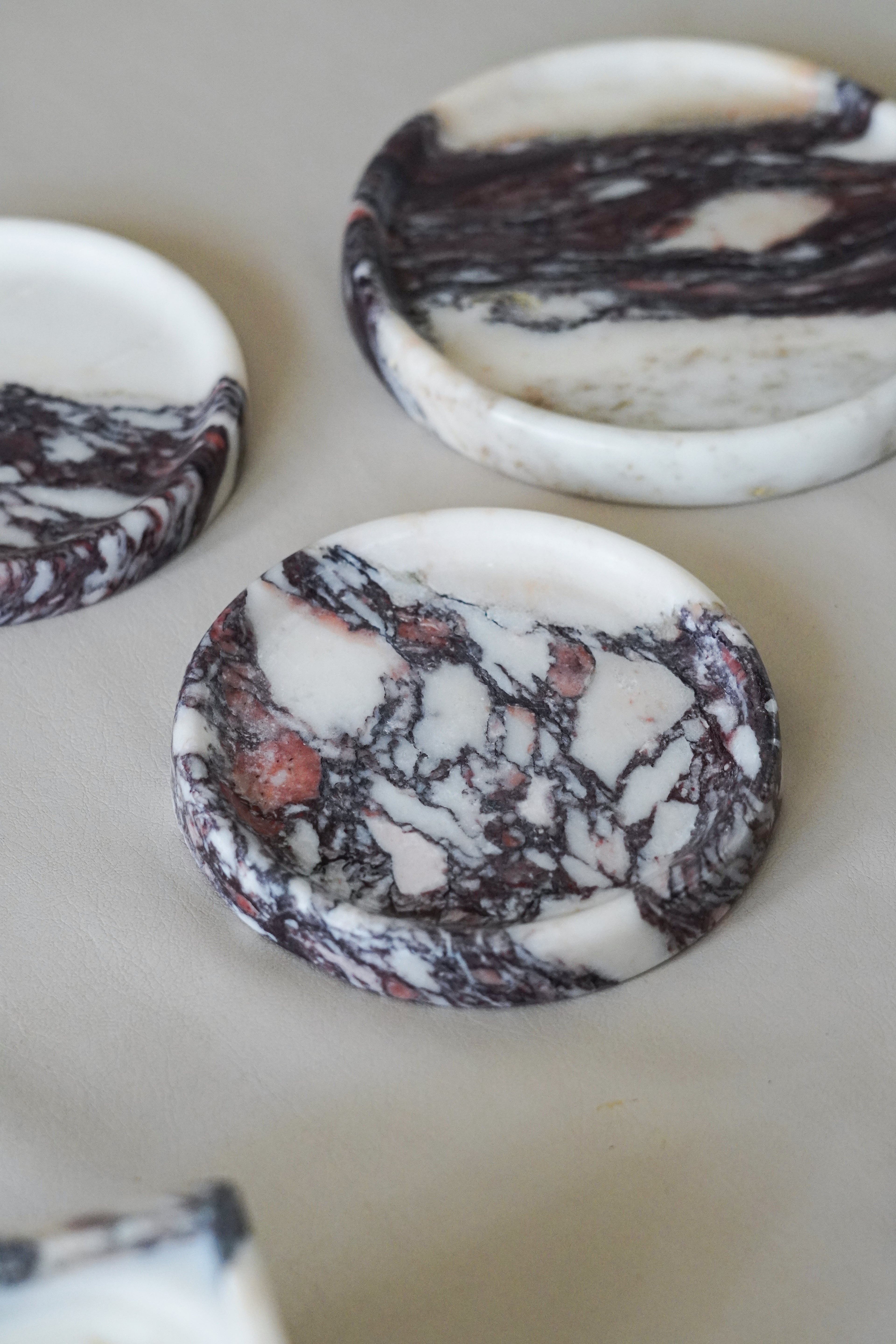 Italian Calacatta Viola Marble Catchall Coaster