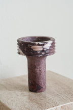 Italian Calacatta Viola Marble Torch Candle Holder