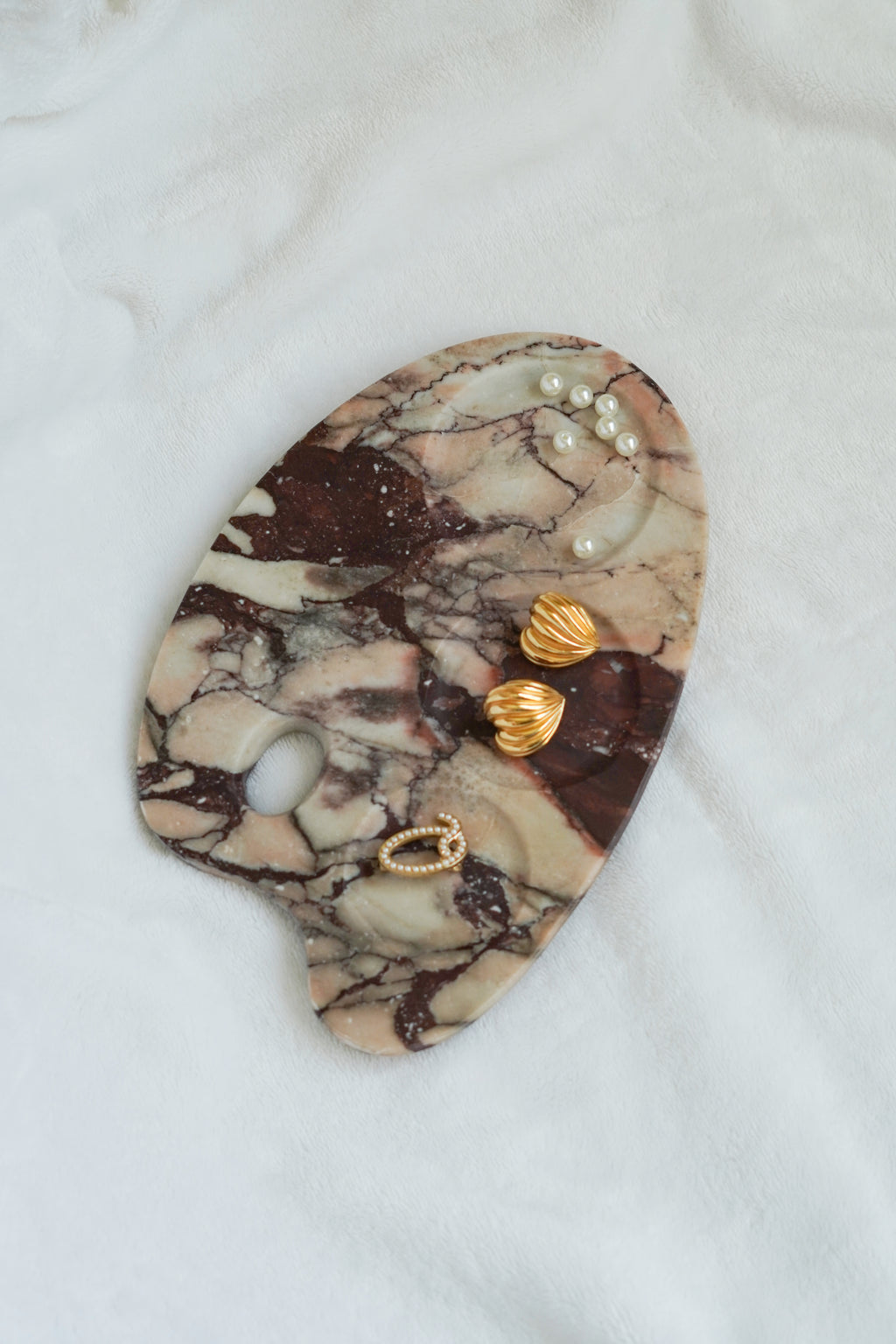 Italian Calacatta Viola Marble Palette Tray