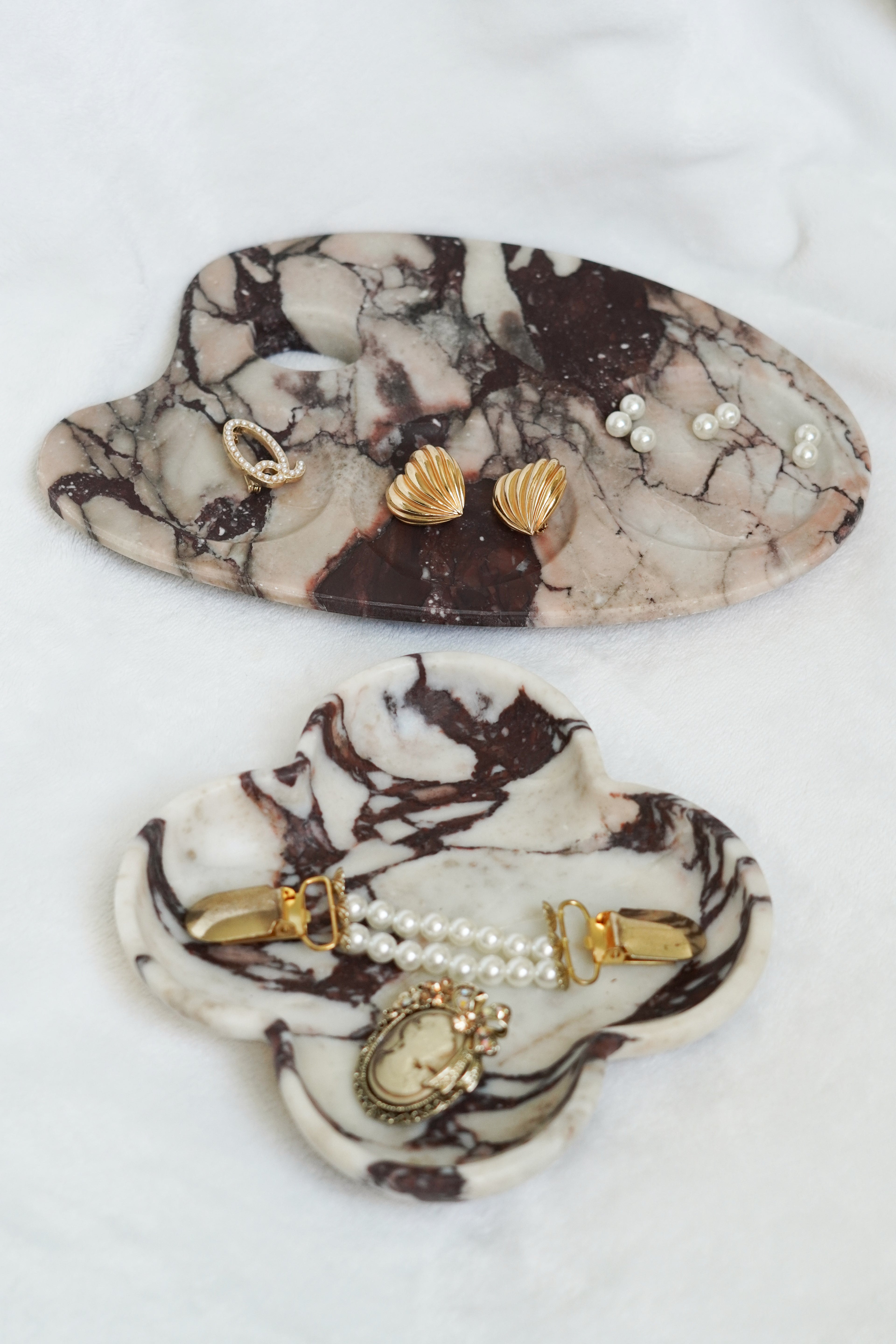 Italian Calacatta Viola Clover Tray