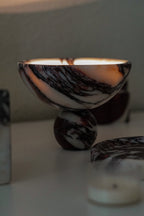 Calacatta Viola Marble Round Footed Bowl