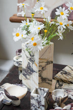 Italian Calacatta Viola Marble Portico Vase