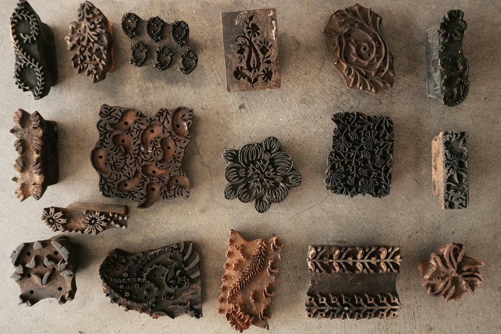 Vintage Wooden Textile Stamp