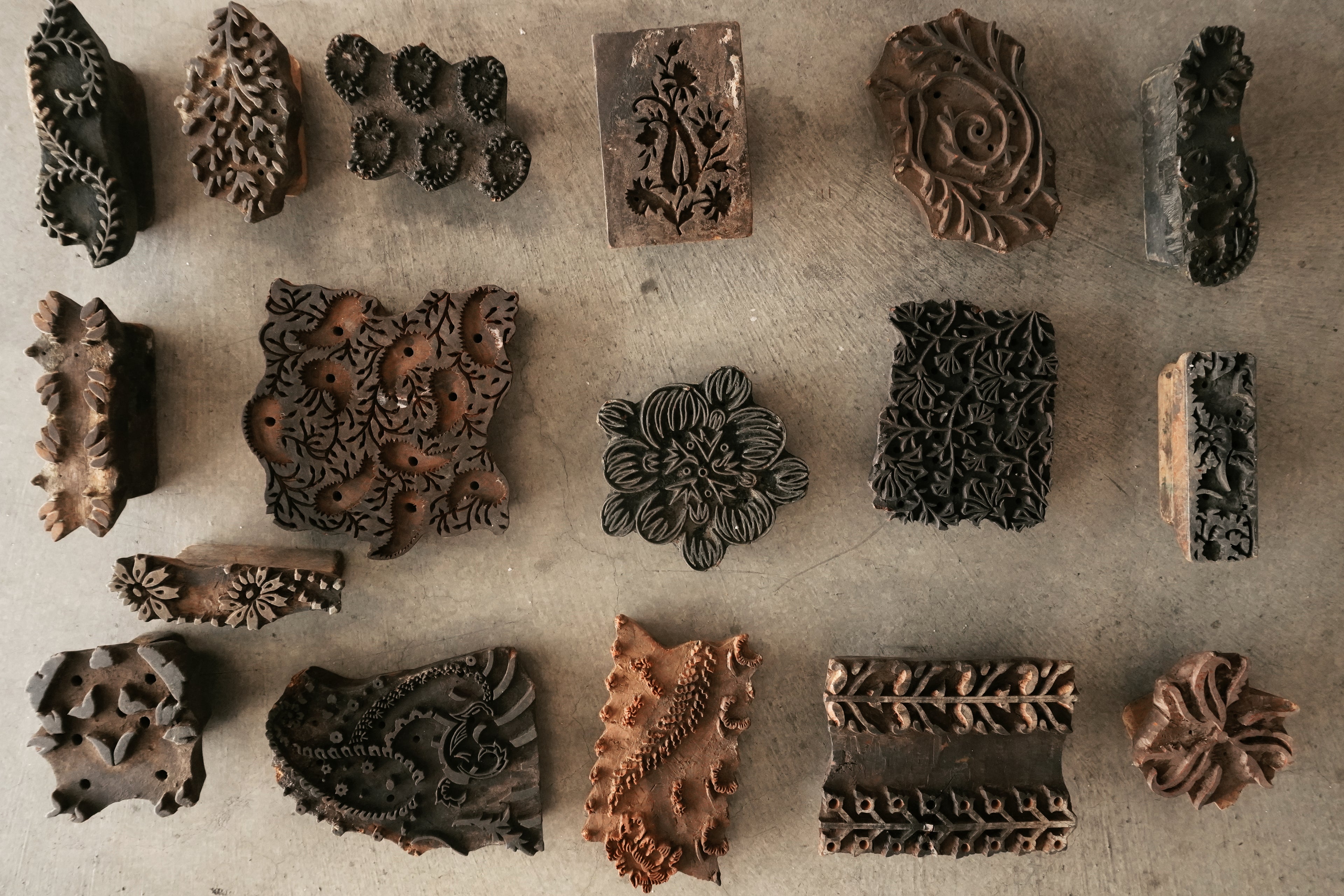 Vintage Wooden Textile Stamp
