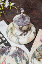 Italian Calacatta Viola Round Marble Catchall Tray