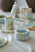 Luxury Green Blue Marble Tray Collection---Various Shape