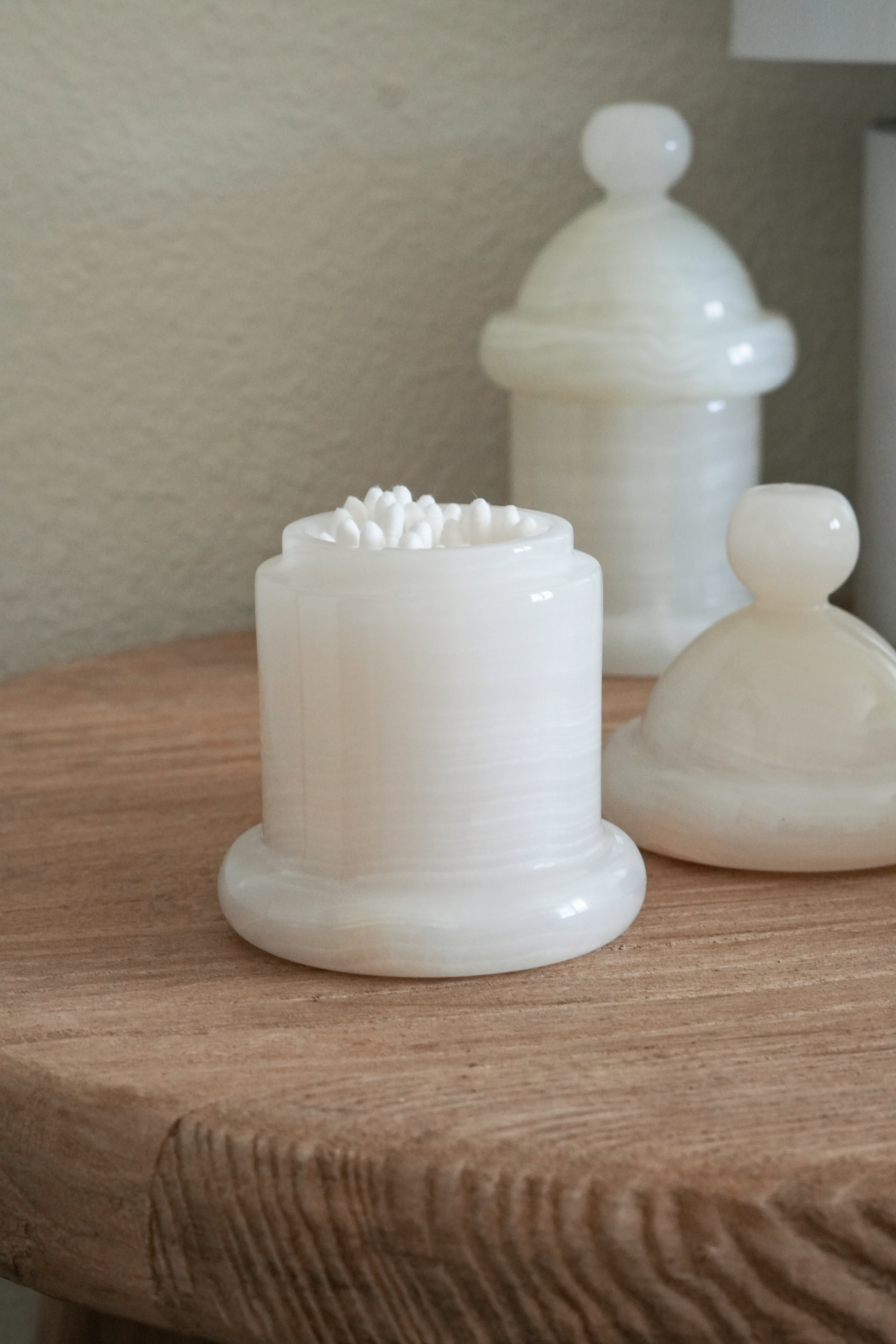 Versatile Stone Lidded Jar--Multiple Colors