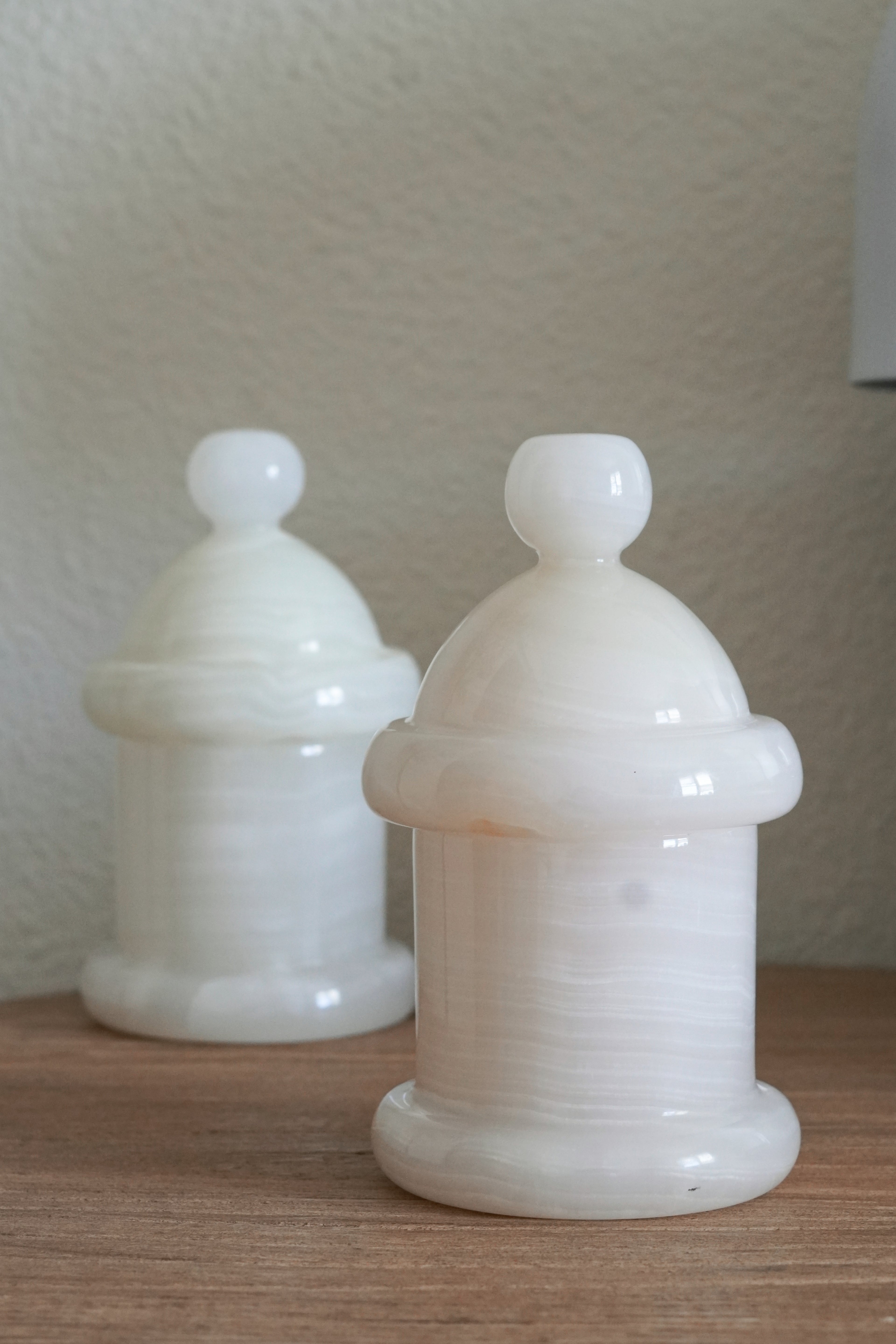 Versatile Stone Lidded Jar--Multiple Colors