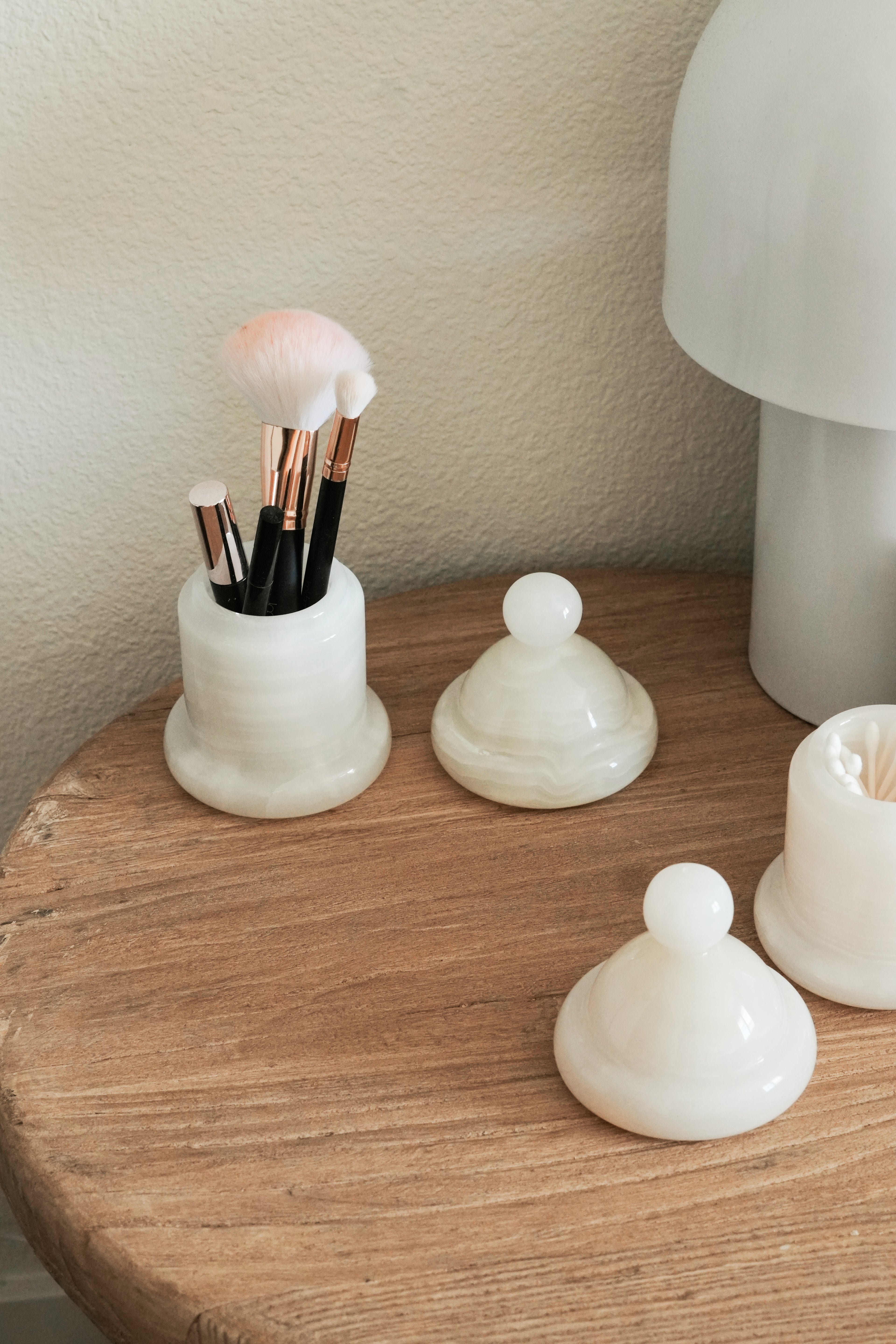 Versatile Stone Lidded Jar--Multiple Colors