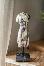 Italian Calacatta Viola Marble Female Torso Sculpture