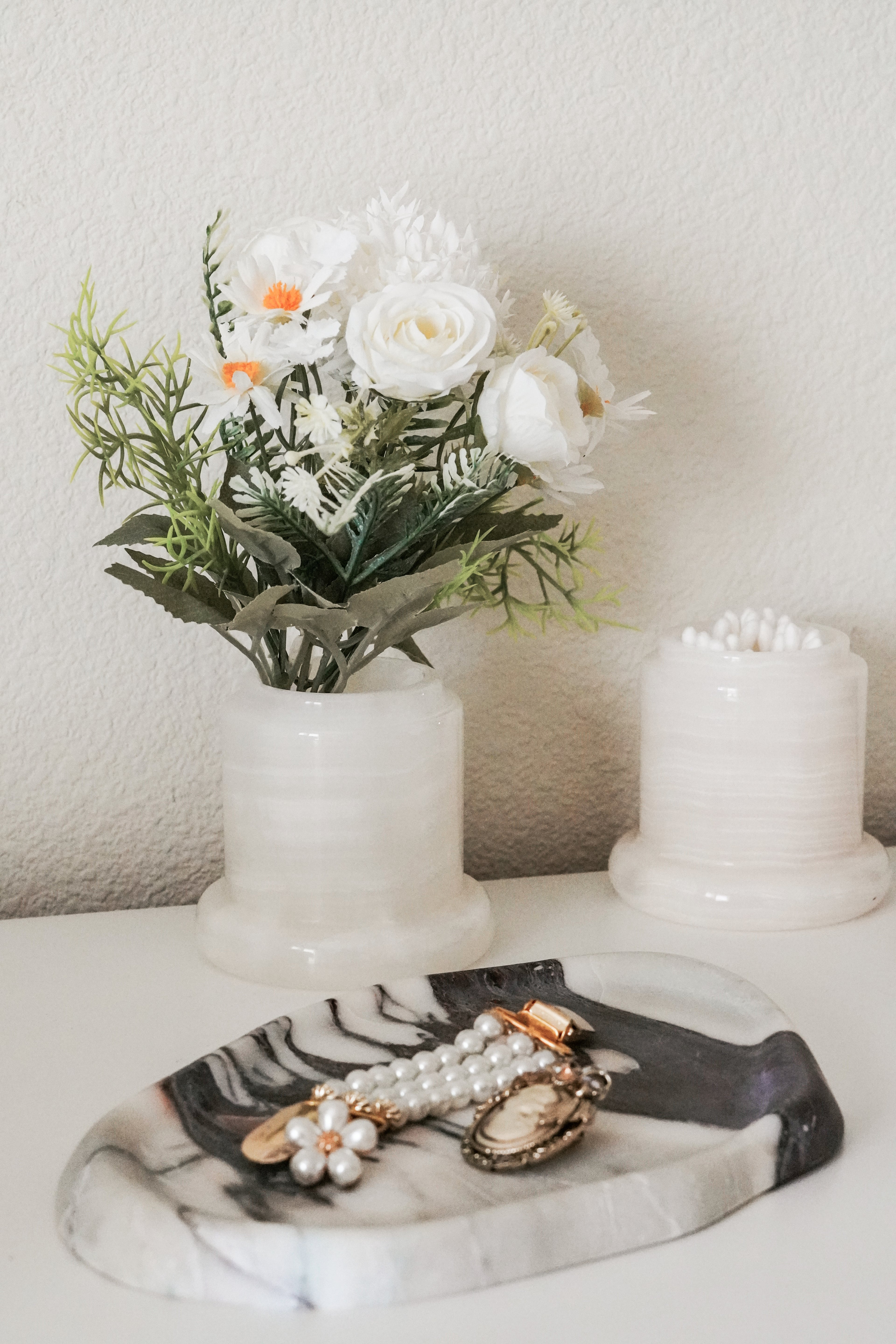 Versatile Stone Lidded Jar--Multiple Colors