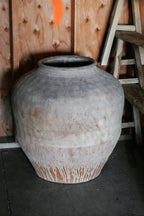 Vintage Rustic Terracotta Brown Pot, Vessel Planter - XLarge