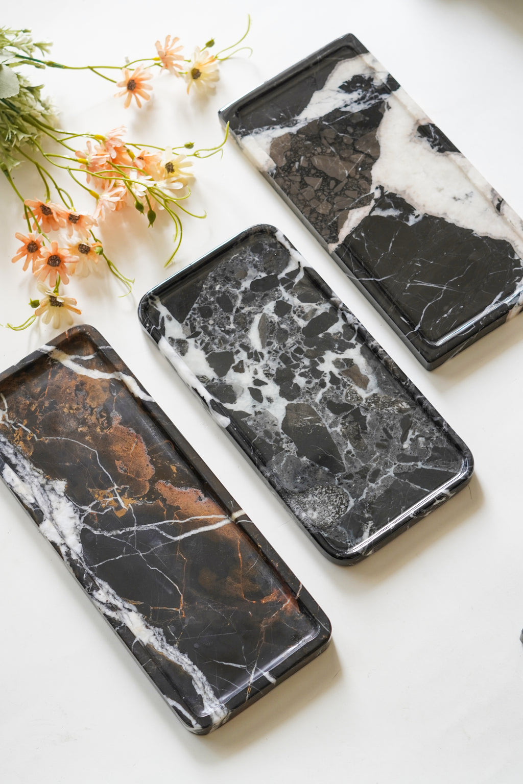 Rectangular Marble Tray-- Various Colors
