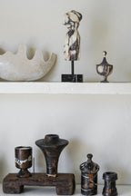 Black Gold Marble Lidded Jar