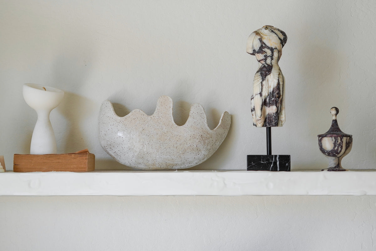 Italian Calacatta Viola Marble Female Torso Sculpture