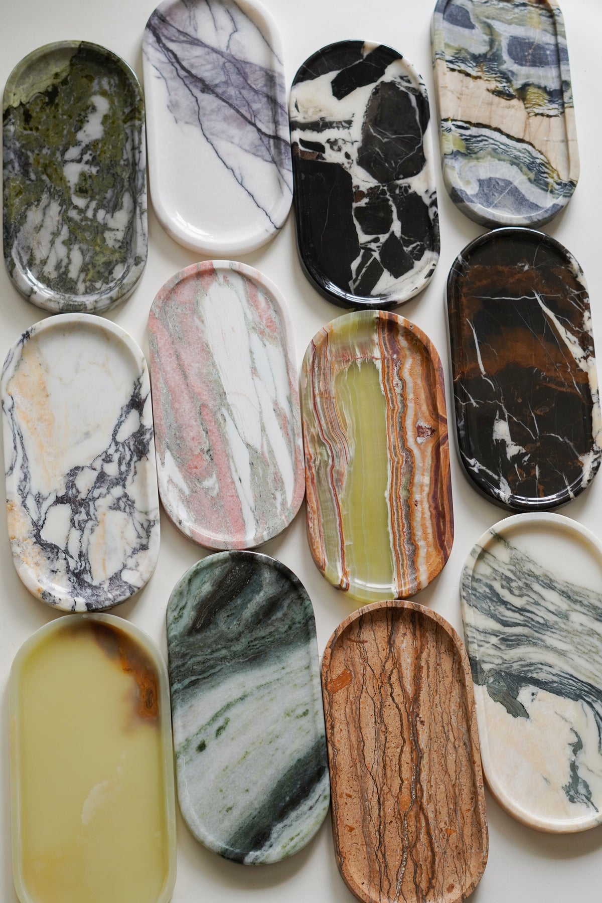 Oval Marble Tray--Various Colors