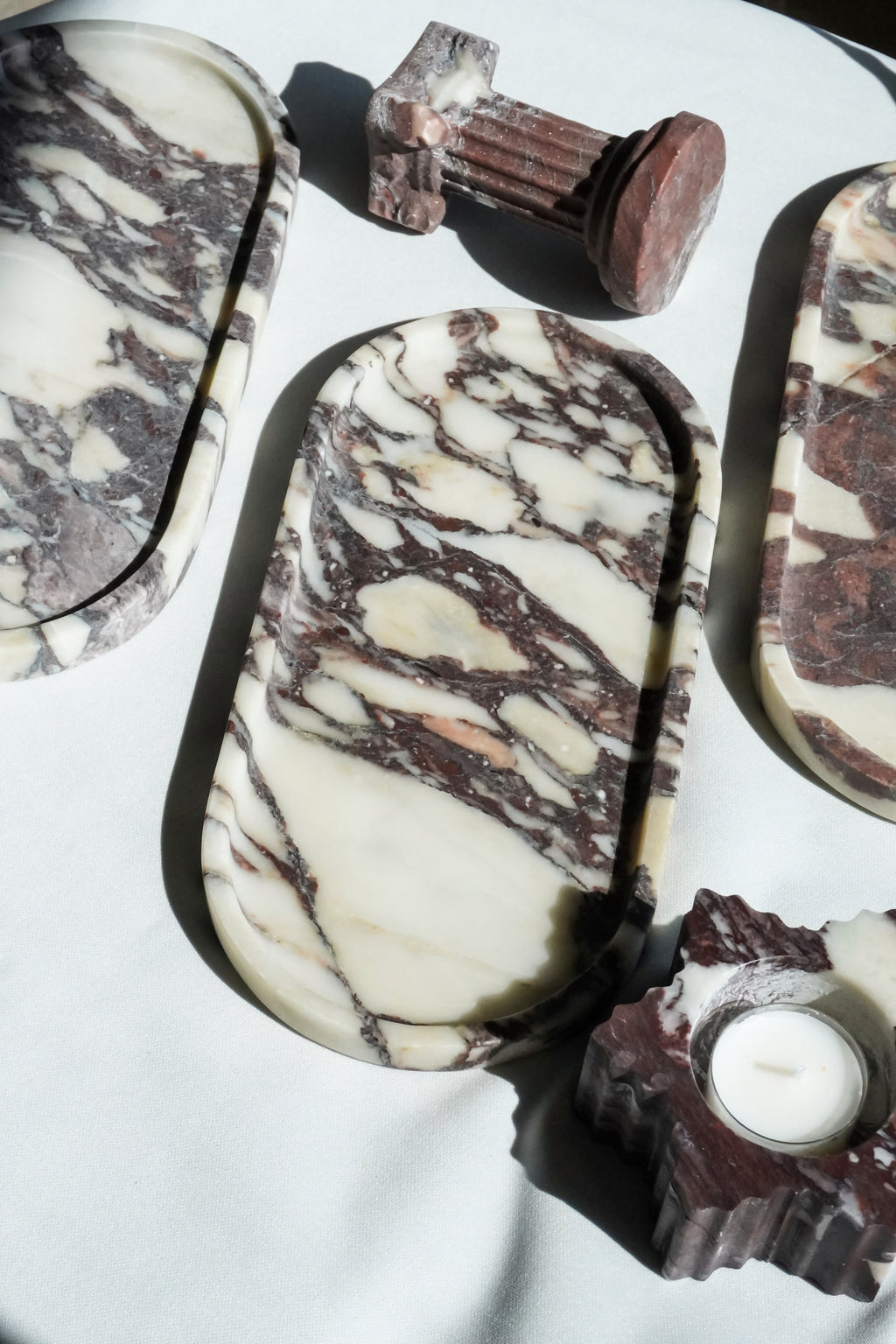 Oval Marble Tray--Various Colors