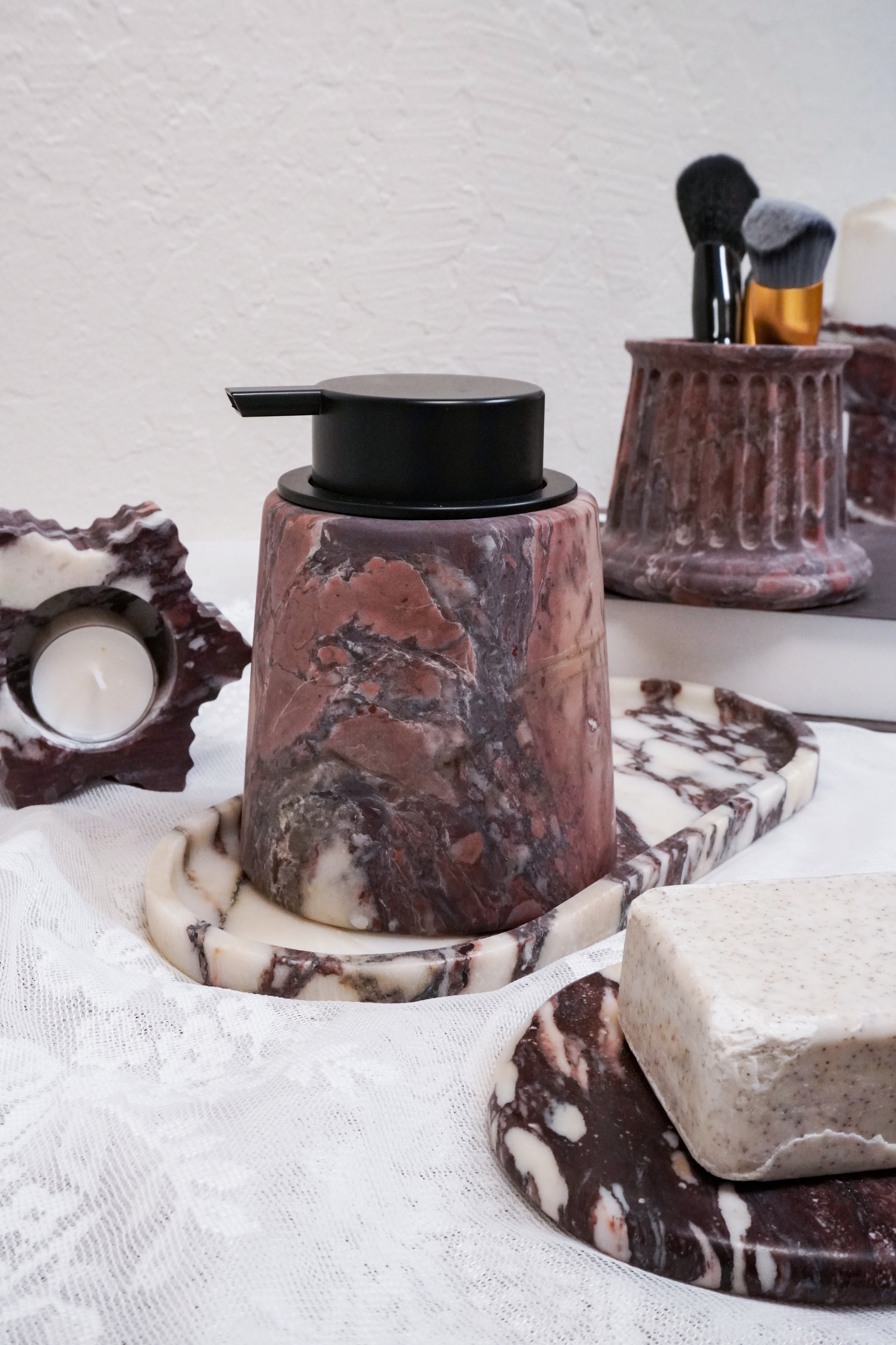 Luxury Marble Soap Dispenser--Various Colors