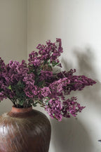 Artificial Berry With Leaves,Dark Purple,43''
